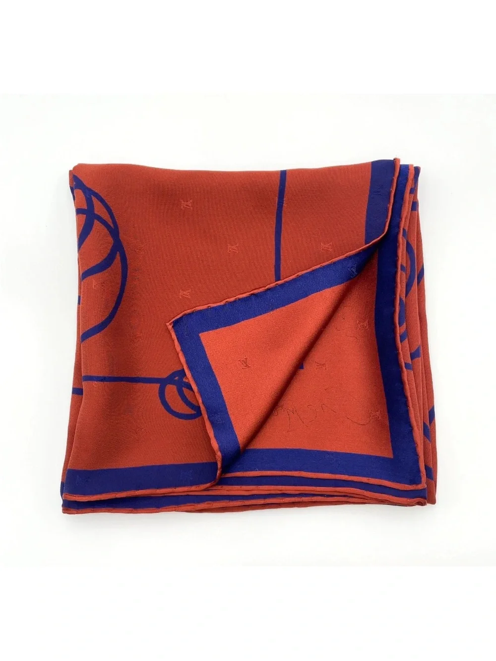 Louis Vuitton Carré 90 Chemin Fusin André Putman Silk Scarf- Signed